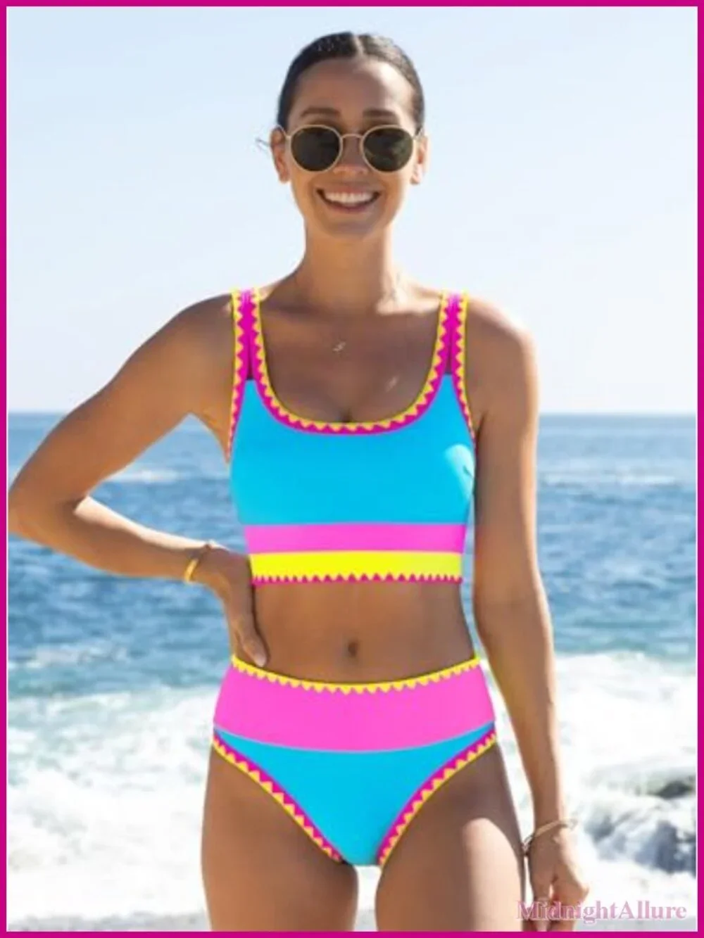 Tummy Control High Waisted Bikini with Skirt 3 Piece Push Up Swimsuit
